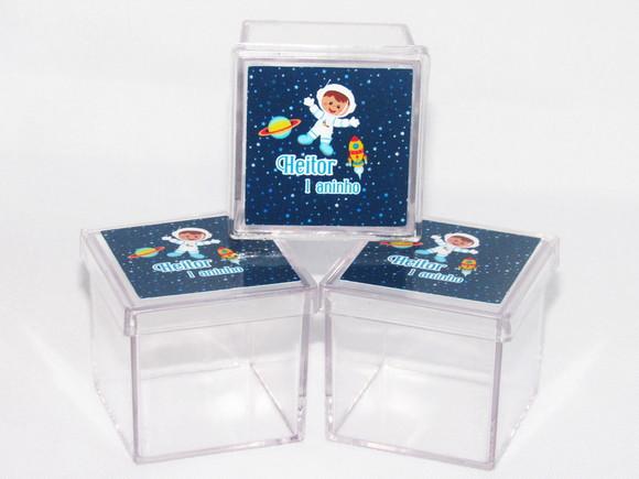 Lembrancinha Caixinha Acrílica Astronauta