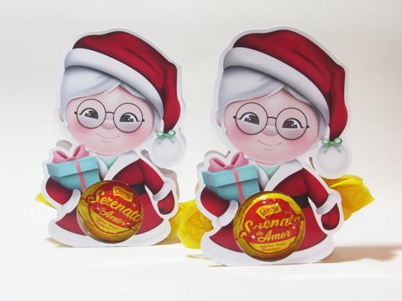 Lembrancinha de Natal Porta Bombom Mamãe Noel