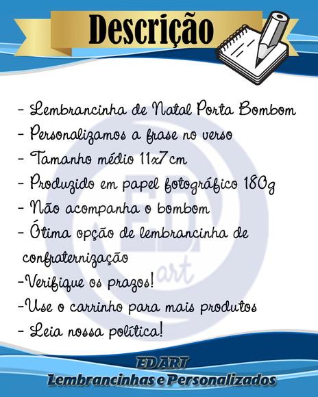 Lembrancinha de Natal Porta Bombom Papai Noel