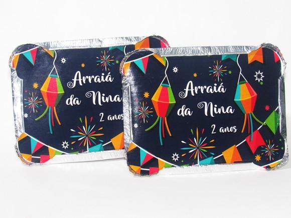 Lembrancinha Marmitinha Festa Junina Bandeirinhas
