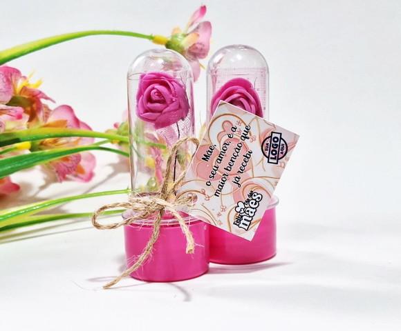 Mini Rosa no Tubete Lembrancinha Dia das Mães