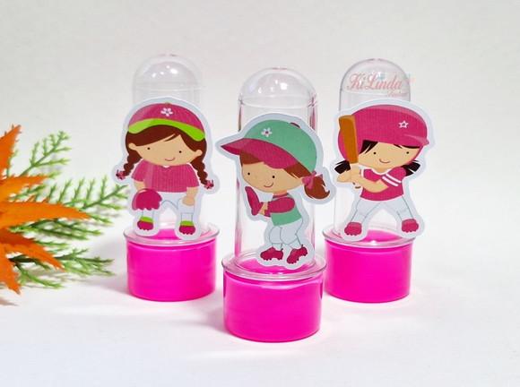 Mini Tubete com Aplique Beisebol Menina