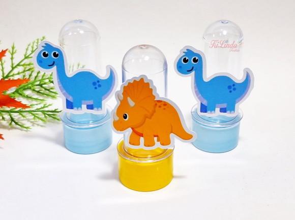 Mini Tubete com Aplique Dinossauros
