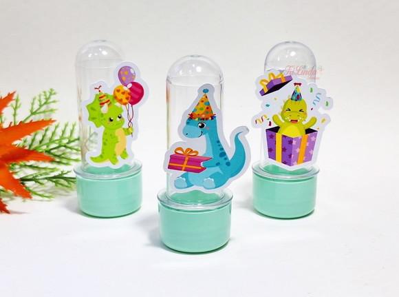 Mini Tubete com Aplique Dinossauros
