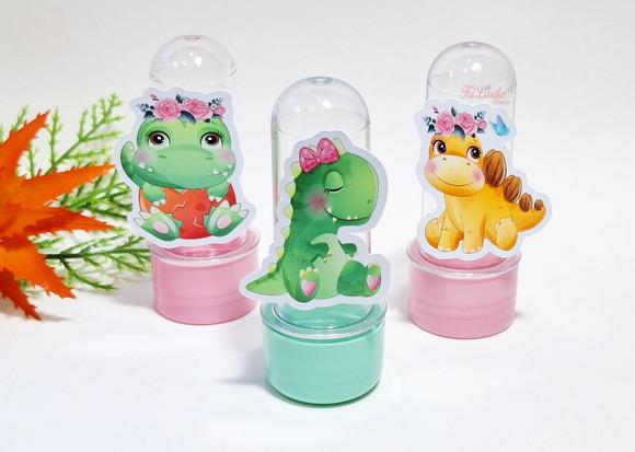Mini Tubete com Aplique Dinossauro Cute Menina
