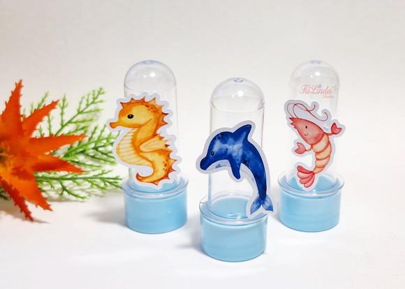 Mini Tubete com Aplique Fundo do Mar