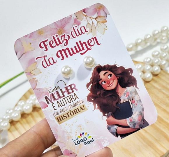 Tag com Brinco Lembrancinha Dia das Mulheres
