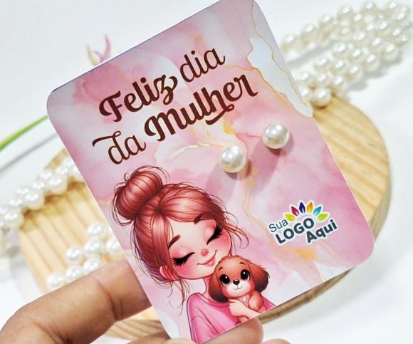 Tag com Brinco Lembrancinha Dia das Mulheres