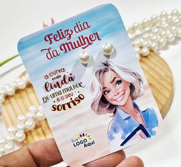 Tag com Brinco Lembrancinha Dia das Mulheres