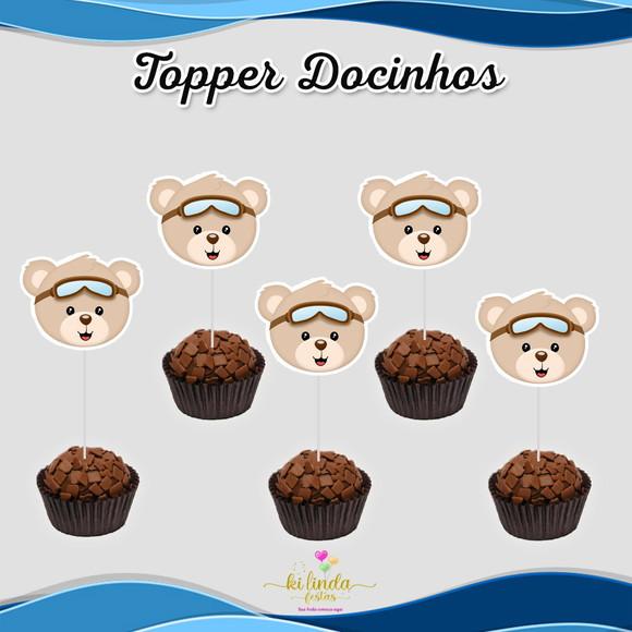 Topper para Docinho Ursinho Baloeiro