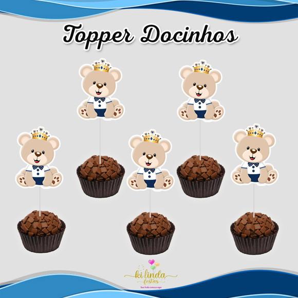 Topper para Docinho Ursinho Príncipe