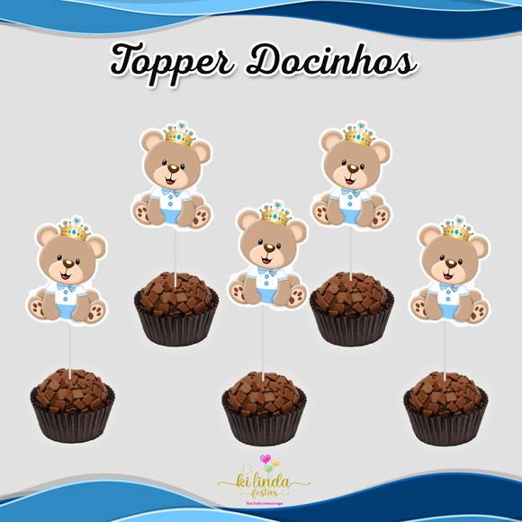 Topper para Docinho Ursinho Príncipe
