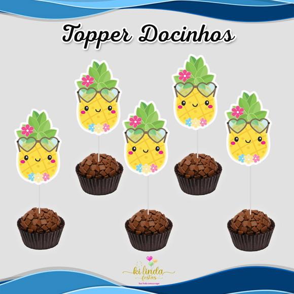 Topper para Docinhos Festa Abacaxi