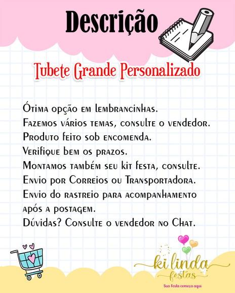 Tubete Bailarina Personalizado