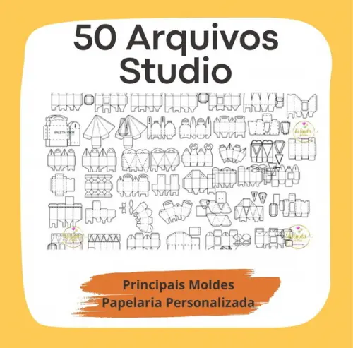 50 Arquivos de Corte Moldes Limpos Silhoutte Studio