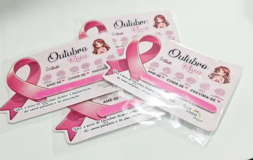 50 Mini Lixa Outubro Rosa
