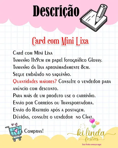 50 Mini Lixa Outubro Rosa