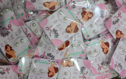 50 Tag com Brinco Lembrancinha Outubro Rosa