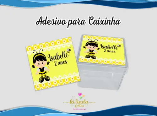 Adesivo Caixinha Acrílica Abelhinha