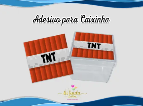 Adesivo Minecraft Tnt