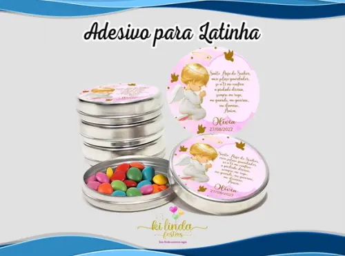 Adesivo para Latinha Batizado