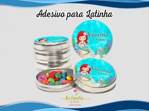Adesivo para Latinha Sereia