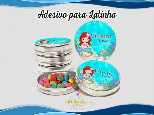 Adesivo para Latinha Sereia