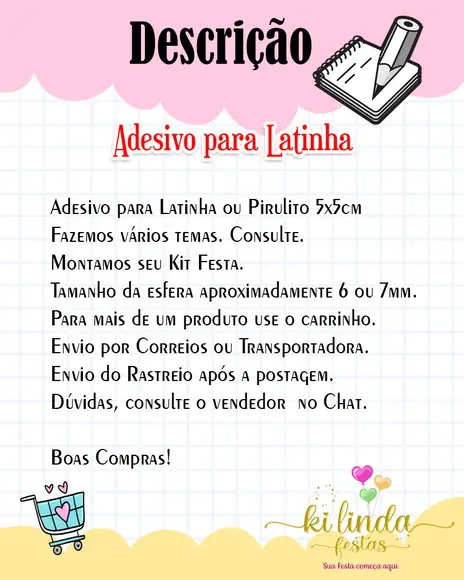Adesivo Redondo Latinha Morango do Amor