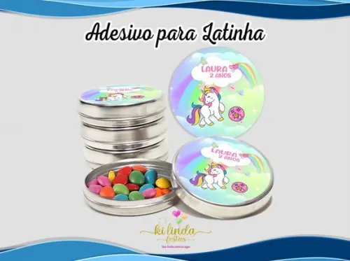 Adesivo Redondo Unicórnio