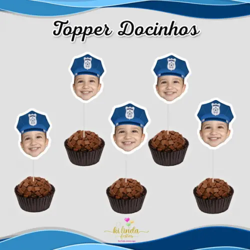 Arquivo Digital Topper Docinhos Rostinho Criança