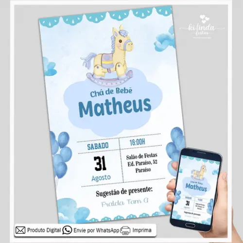 Convite Digital Chá de Bebê