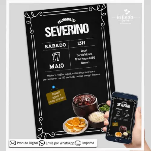 Convite Digital Feijoada