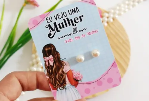Kit Arquivo Digital Tag para Brinco Pérola em Stúdio e pdf