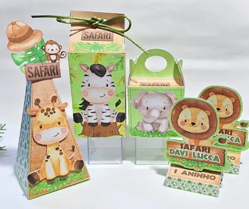 Kit Festa Safari Baby 40 Itens