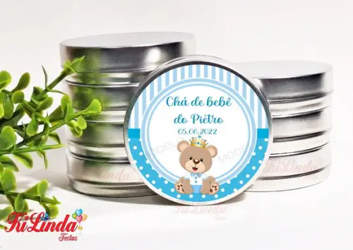 Latinha Personalizada para Lembrancinha de Chá de Bebê