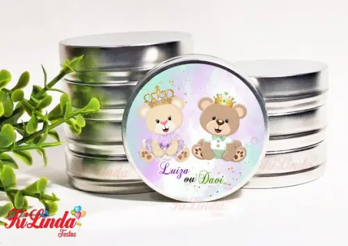 Latinha Personalizada para Lembrancinha de Chá Revelação