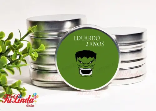 Latinha Personalizada para Lembrancinha Hulk
