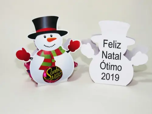 Lembrancinha de Natal Boneco de Neve