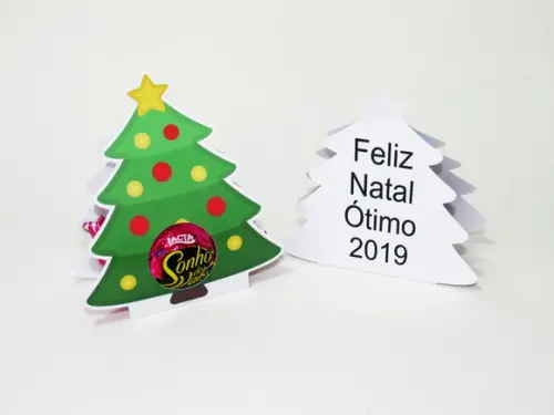 Lembrancinha de Natal Porta Bombom Árvore