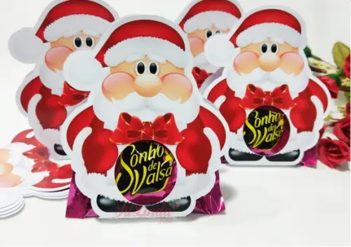 Lembrancinha de Natal Porta Bombom Papai Noel Natal