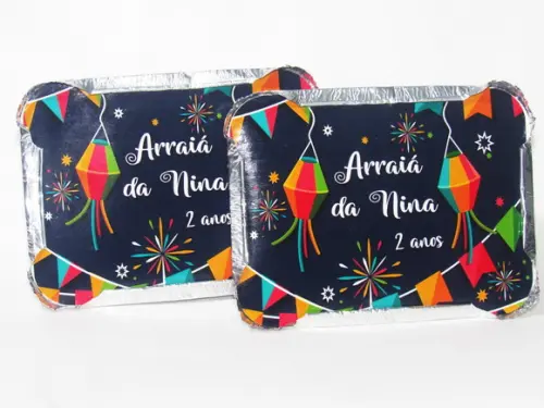 Lembrancinha Marmitinha Festa Junina Bandeirinhas