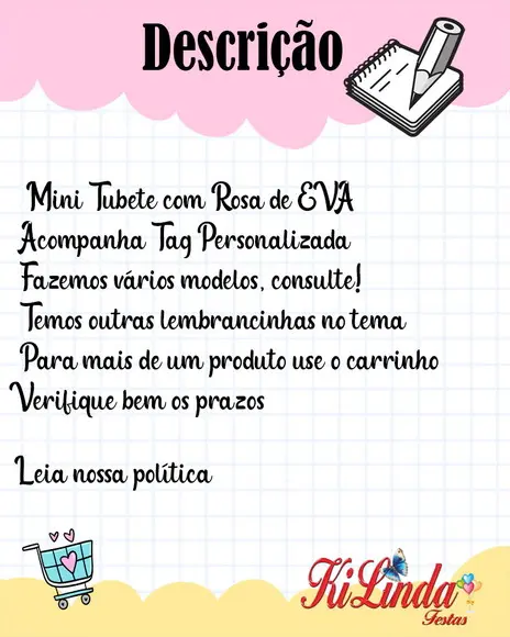 Mini Rosa no Tubete Lembrancinha dia das Mulheres