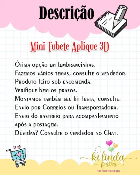 Mini Tubete 3d Leãozinho