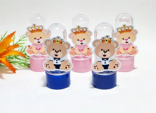 Mini Tubete 3d Ursinhos Chá de Revelação