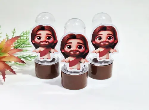 Mini Tubete com Aplique 3d Jesus Cute