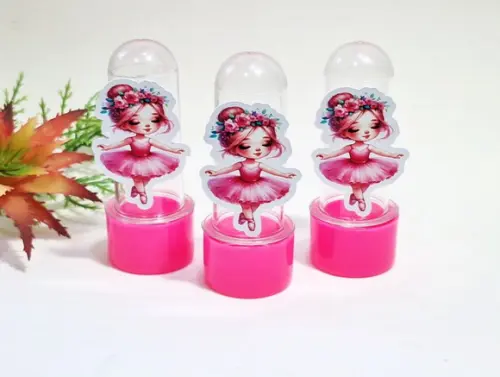 Mini Tubete com Aplique Bailarina Rosa