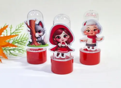 Mini Tubete com Aplique Chapeuzinho Vermelho