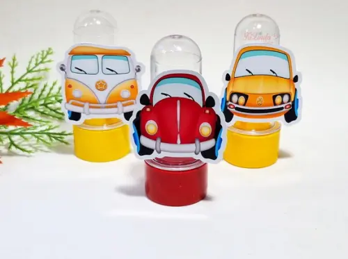 Mini Tubete com Aplique Carros Retrô