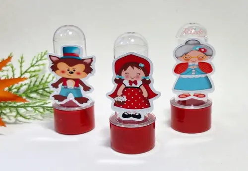 Mini Tubete com Aplique Chapeuzinho Vermelho