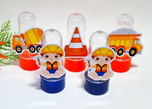 Mini Tubete com Aplique Construção Cute Baby